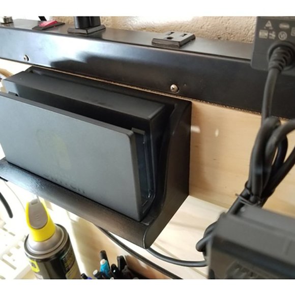 Nintendo Switch Wall Mount Thick Durable Rigid Plastic Snug Console Fit Shelf - Picture 6 of 9